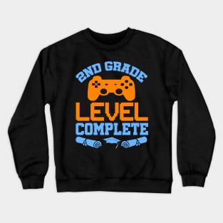 2nd Grade Level Complete Video Gamer T-Shirt Graduation Gift Crewneck Sweatshirt